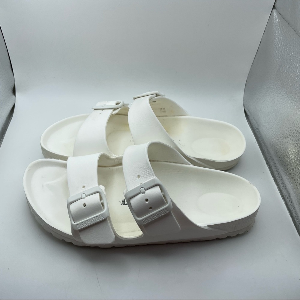 Birkenstock Arizona Eva women’s white slide sandals size 7